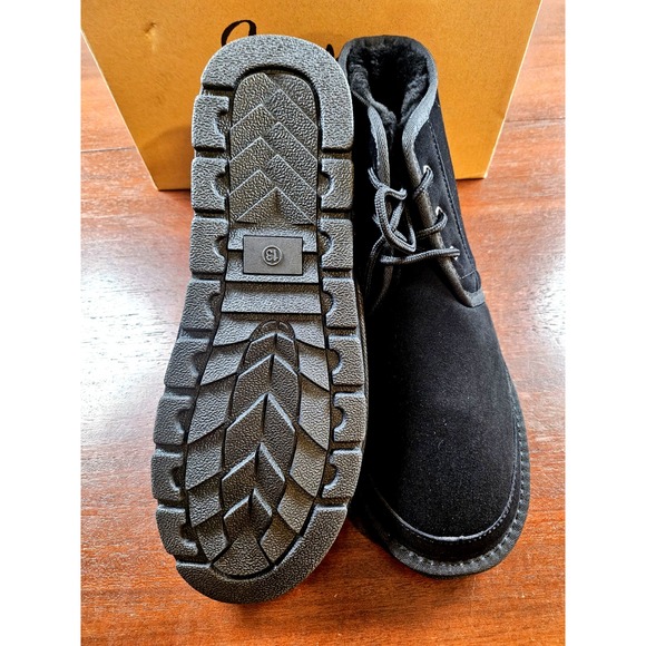 Jousen Milan Mens 13 Black Casual Ankle Chukka Alpine Style Suede Boot - Picture 8 of 12